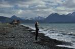 Admirando o mar de Homer, na Península do Kenai, no sul do Alaska